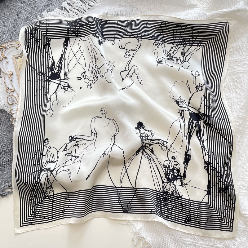 Luxury Bags Drawing - Art Line Character Drawing Satin Small