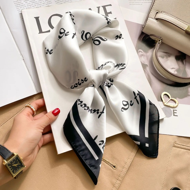 Luxury Bags In China - Women Luxury Silk Satin Square Scarf