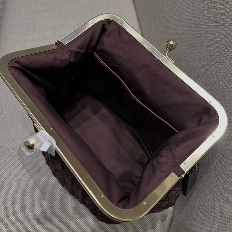 Hand-Woven Kisslock Frame Shou - đánh giá và giá Luxury Bags On Sale