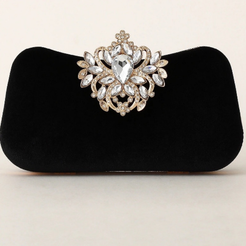 Dark Green Velvet Clutch Bag L - đánh giá và giá Luxury Bags Green