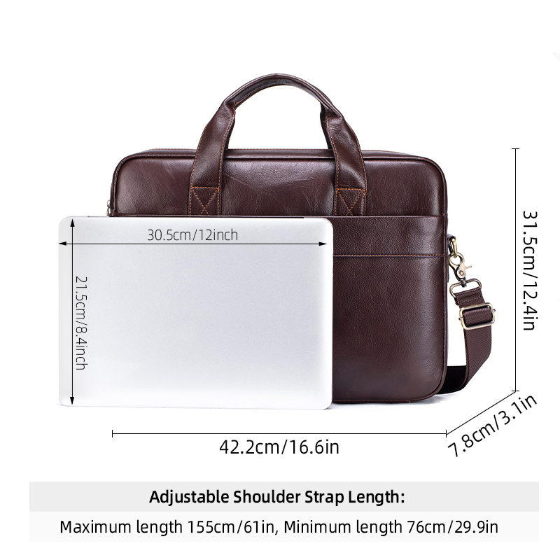 Genuine Leather Men's Briefcas - đánh giá và giá Luxury Bags For Laptop