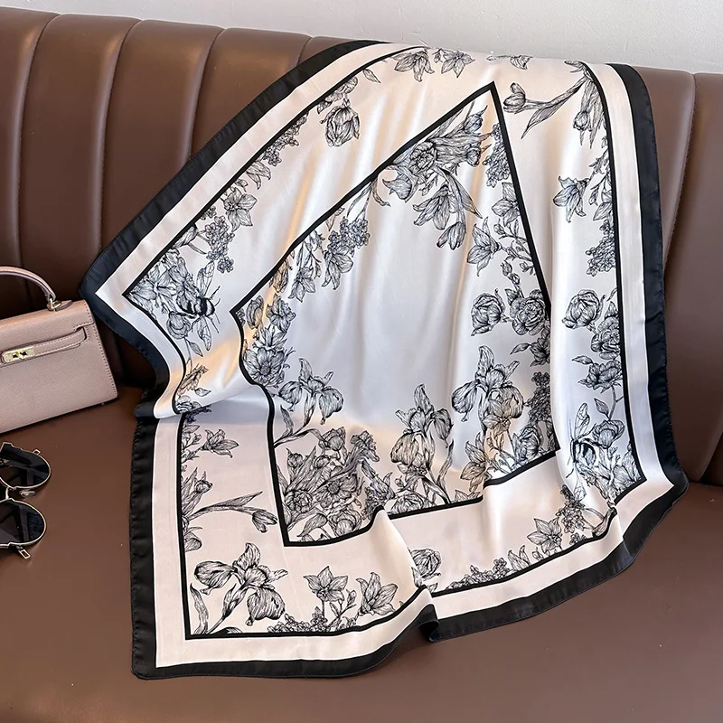 70*70cm Luxury Floral Print Si - đánh giá và giá Luxury Bags In China