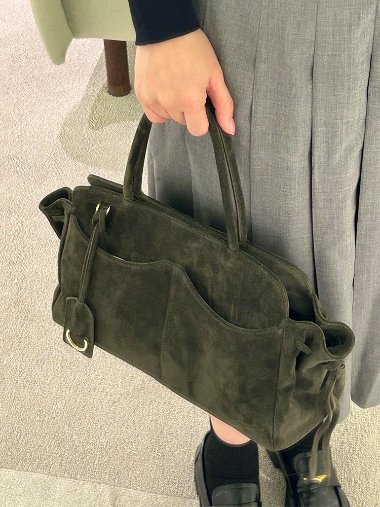 Green Suede Large Capacity Tot - đánh giá và giá Luxury Bags Green
