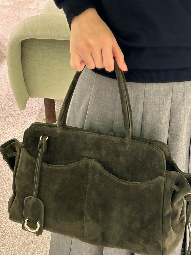 Green Suede Large Capacity Tot - đánh giá và giá Luxury Bags Green